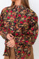 Butterfly Sleeve Shirt - Black garden