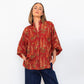 Butterfly Sleeve Shirt - Floral 05