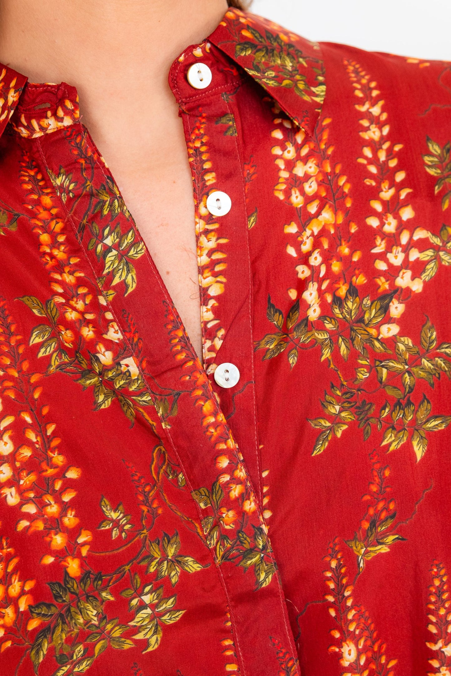 Butterfly Sleeve Shirt - Floral 05