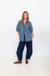 Butterfly Sleeve Shirt - Blue Checks