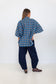 Butterfly Sleeve Shirt - Blue Checks