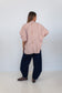 Butterfly Sleeve Shirt - Brown Stripe