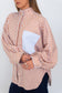 Butterfly Sleeve Shirt - Brown Stripe