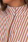 Butterfly Sleeve Shirt - Brown Stripe
