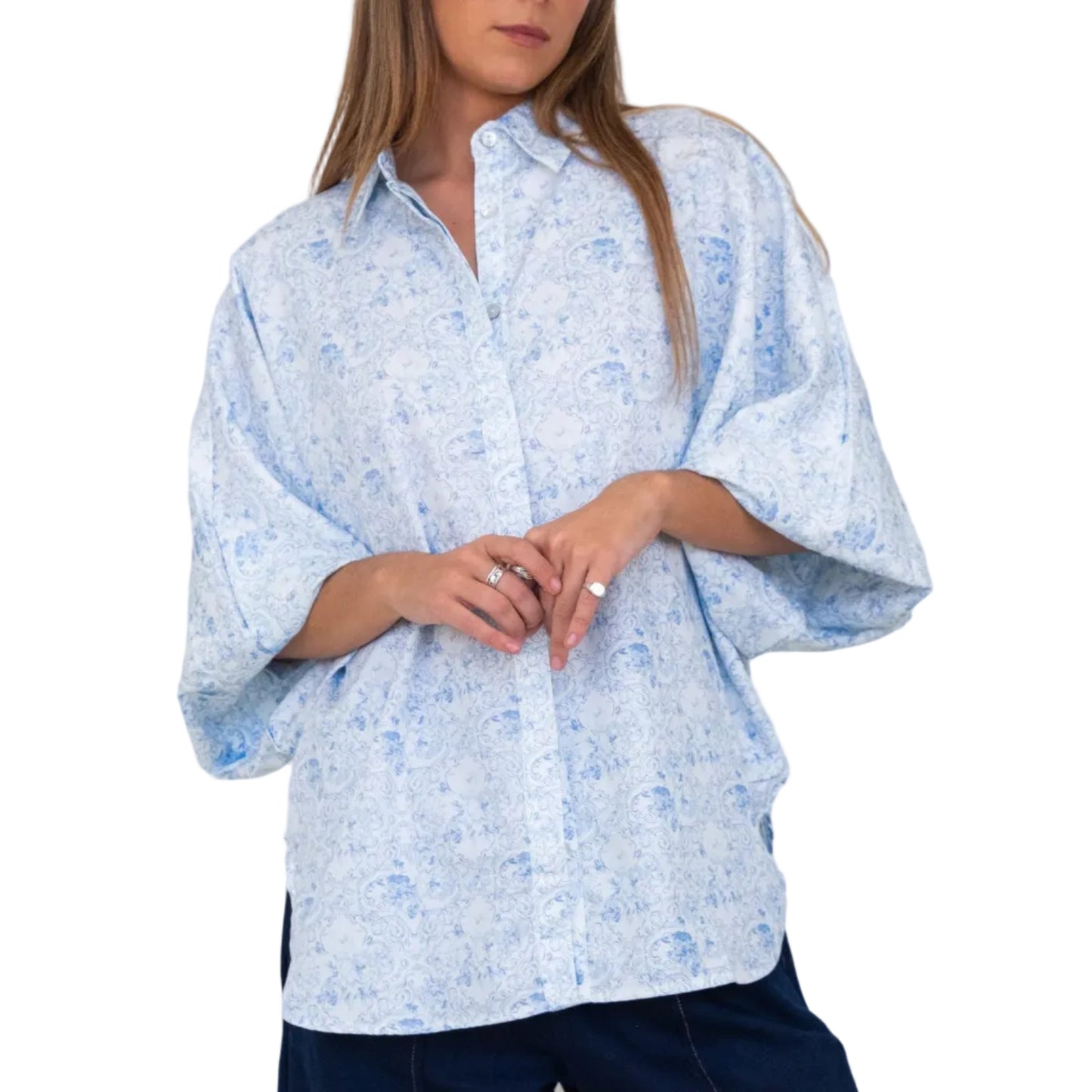 Butterfly Sleeve Shirt - Rococo