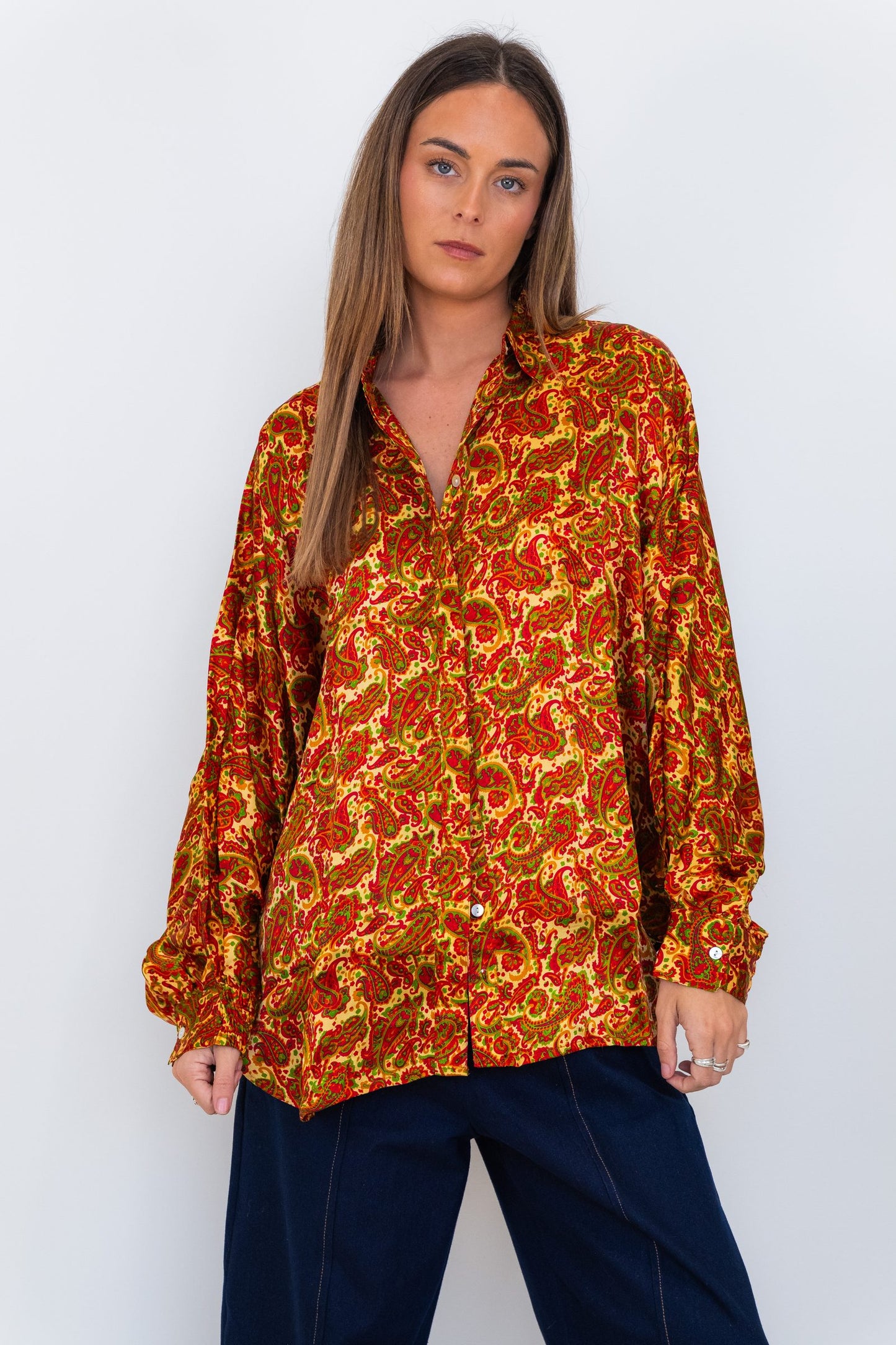 Butterfly Sleeve Shirt - passion flower