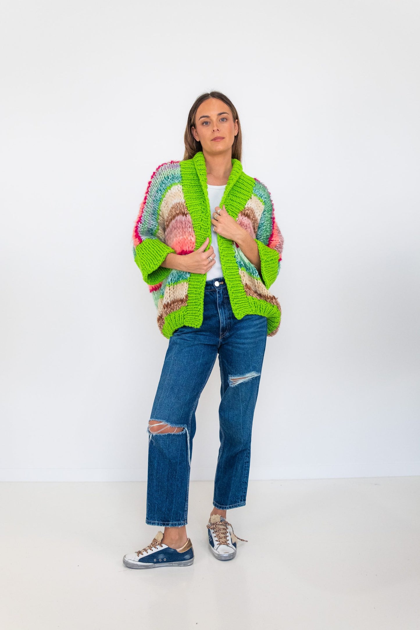 Nadia Dafri Cardi AW03- Verde 3/4 sleeve