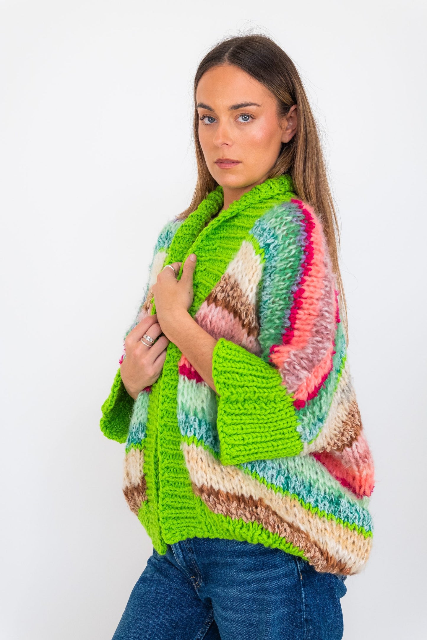 Nadia Dafri Cardi AW03- Verde 3/4 sleeve