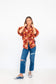 Butterfly Sleeve Shirt - Floral 02