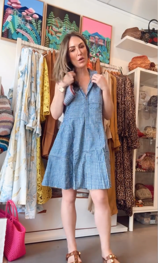 Blue Eyed Peas Sleeveless Belted Short Panel Dress