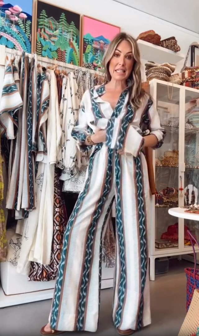 Tangier Ikat Wide Leg Pant