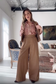 Chocolate Prince of Wales  Wide Leg Pant