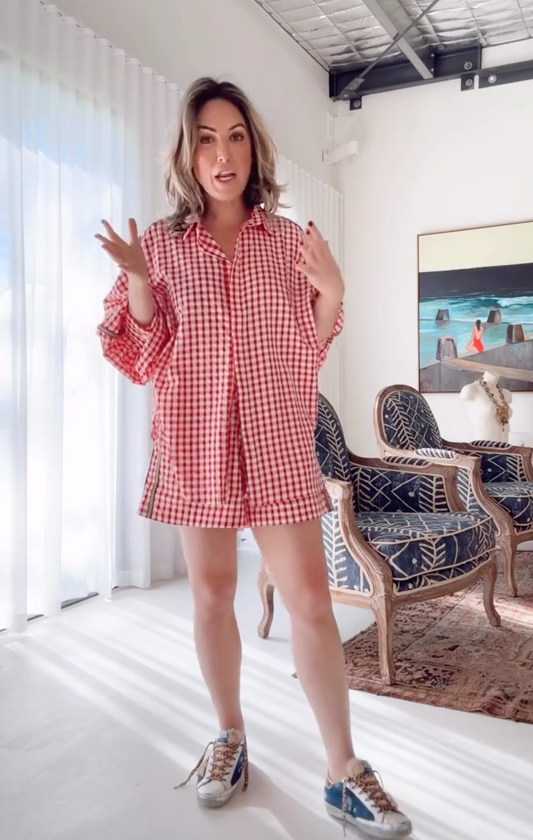 Cherry Check Butterfly Shirt