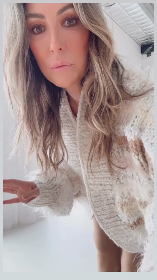 Nadia Dafri Cardi Snow Creams Frou Frou