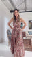 Ruby Red Paisley One Shoulder Dress