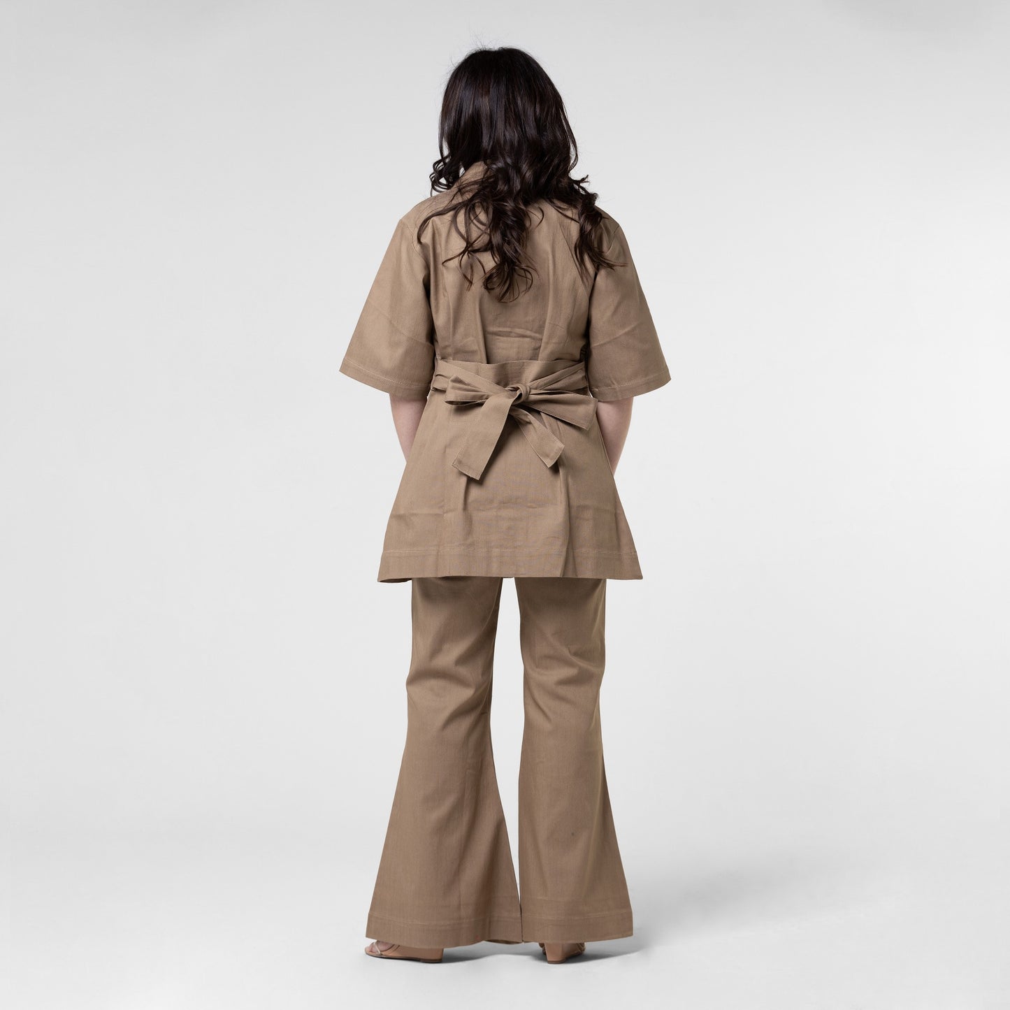 Safari Suit Tan- Stretch Denim jacket